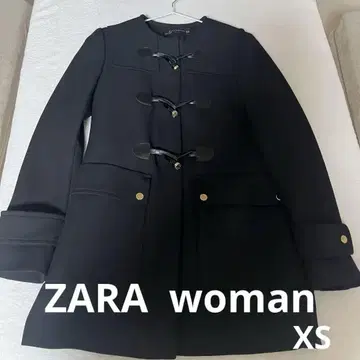 ZARA WOMAN 블랙 더플 코트 XS