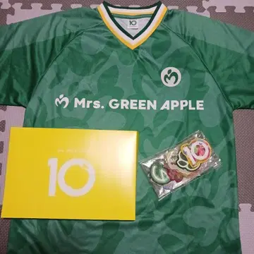 와펜 전종 부착 Mrs. GREEN APPLE 게임 셔츠 프리 사이즈