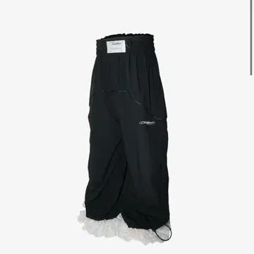 S nylon jersey pants lace 블랙