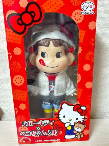 레어 헬로키티 x 후지야 페코짱 인형 [미사용 새상품]