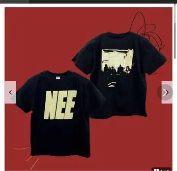 [ 새상품급 ] NEE 프린트 블랙 T셔츠 XL