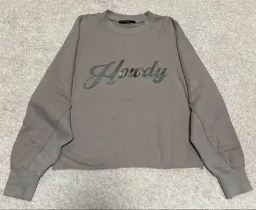 Munich Howdy 프린트 크롭 맨투맨