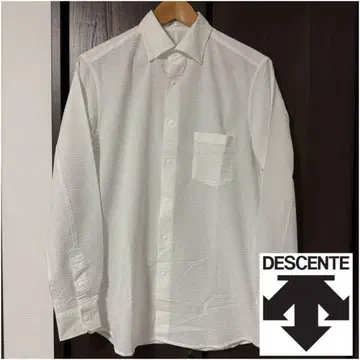 새상품급 DESCENTE 데상트 시어서커 소재 스트레치 무지 긴팔 셔츠