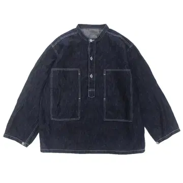WAIPER.inc U.S.ARMY 밴드 카라 데님 풀오버 XL