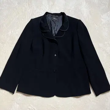 테일러드 자켓 프릴 옷깃 여성용 블랙 블랙 포멀 13BR
