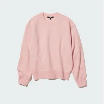 UNIQLO 프리미엄 라무 크루넥 스웨터 핑크