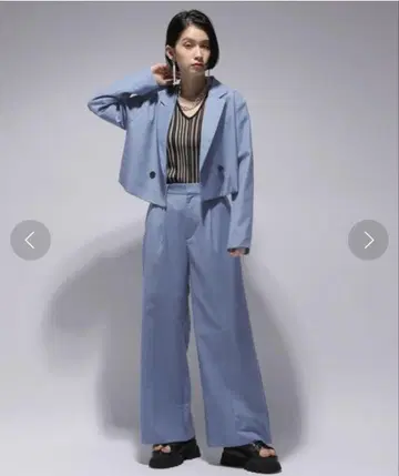 HARE 와이드 팬츠 라이트 블루 F