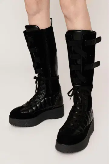 SLY 스라이 PLATFORM SNEAKER 부츠 BLK S