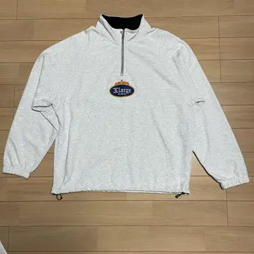 XLARGE 그레이 하프 지퍼 맨투맨 L