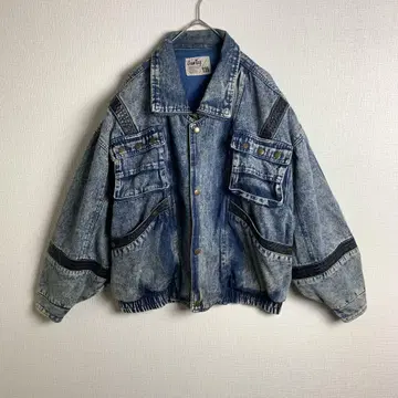데님 자켓 아우터 빈티지감 멀티 포켓 빅 사이즈 짧은 기장 구제 의류