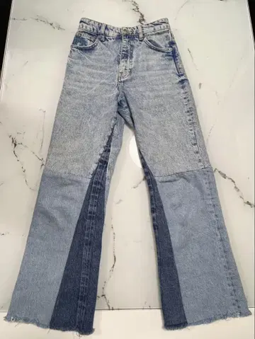 ZARA 패치워크 데님 스트레이트 레그