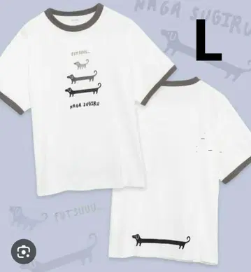 graniph [그라니프] 너무 긴 개 링거 반팔 티셔츠