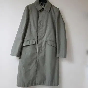 A.P.C. 그레이 스텐카라 코트 라메 믹스