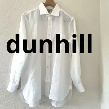 새상품급 던힐 dunhill 와이셔츠 로고 자수 화이트 타카시마야