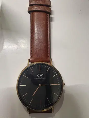 Daniel Wellington 아날로그 손목시계 블랙/브라운