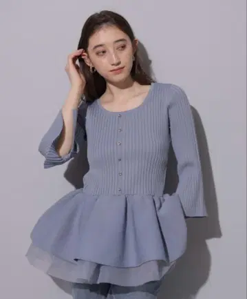 리랜드트루 레이어드 페플럼 풀오버