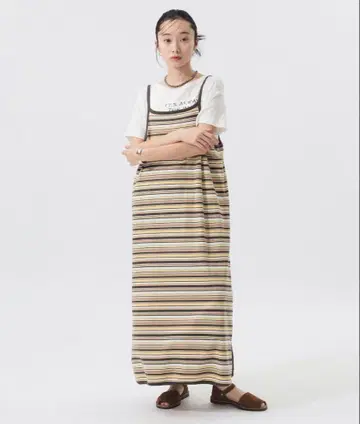 BEAMS BOY 멀티 보더 원피스