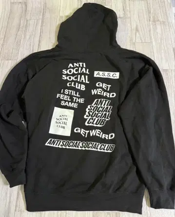 ANTI SOCIAL SOCIAL CLUB 블랙 후드티 사이즈 L