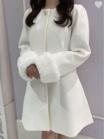 양산형 스나계 에블린 evelyn 2022 롱 코트 A라인 퍼