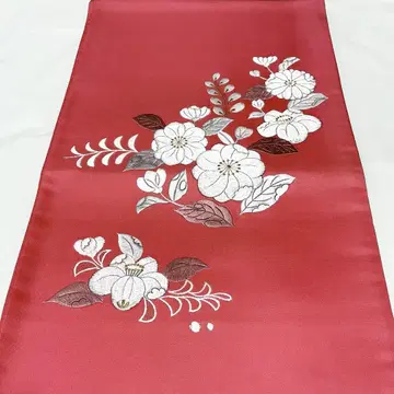 C749 순수 실크 후쿠로 오비 츠지 가 꽃 자수 금실 기모노