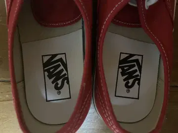 VANS 레드 스니커즈 오센틱