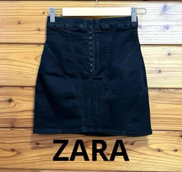 [새상품] ZARA 자라 미니스커트 블랙 데님 타이트 스커트
