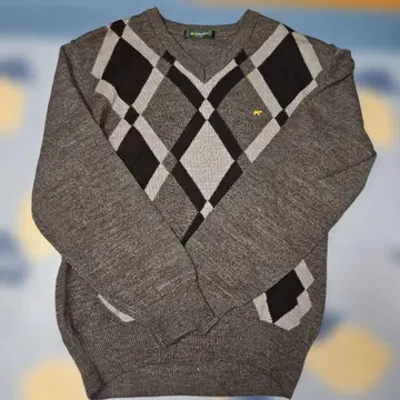 Golden Bear 아가일 무늬 니트 스웨터 M