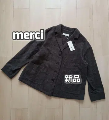 택 포함 새상품 프렌치브뤼 merci 테일러드 자켓 헤링본