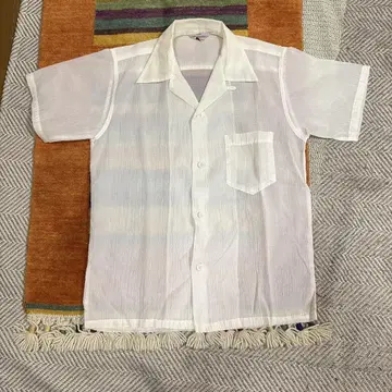 Penney's 나일론 반팔 셔츠 사이즈 16 화이트
