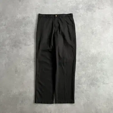 90s 빈티지 34 x 32 와이드 스트레이트 블랙 치노 팬츠 구제 의류