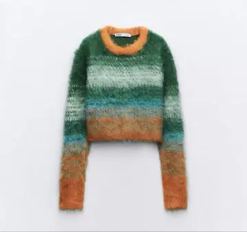 ZARA 크롭 그라데이션 니트