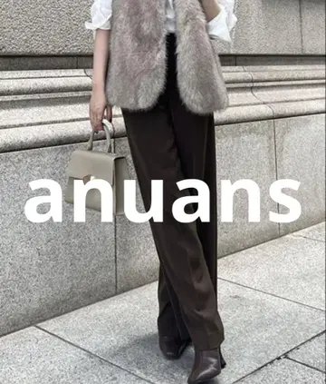 새상품급 anuans 팬츠 SMALL 브라운 여성용