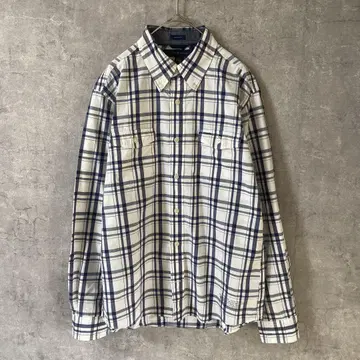 타미힐피거 그래프 체크 셔츠 긴팔 루즈핏 M 사이즈