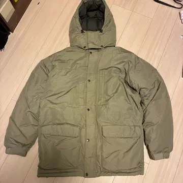 몽벨 로간 다운 후드티 남성용 XL 카키