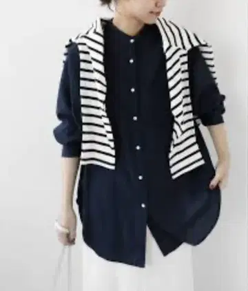JOURNAL STANDARD relume 린넨 셔츠 네이비