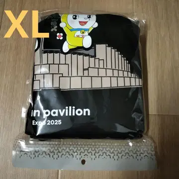 XL 사이즈 만박 2025 도라에몽 T셔츠 블랙 일본관 EXPO2025
