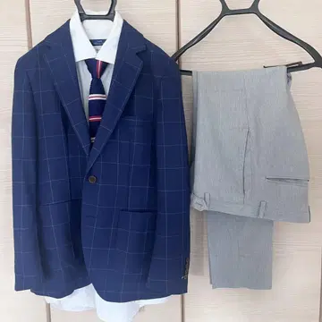 인기 브랜드 오리히카 스테디셀러 자켓 팬츠 & 셔츠 넥타이 셋업 네이비