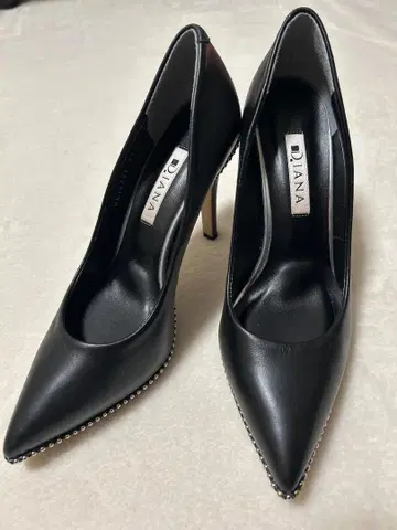 DIANA 블랙 스틸레토 하이힐 23.5cm