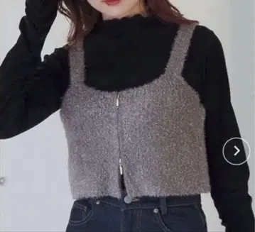 tiptop 모듬 더블 ZIP 뷔스티에 그레이
