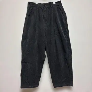 오디너리 피츠 코듀로이 와이드 팬츠 차콜 그레이