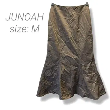 [ 주노아 ] JUNOAH 머메이드 스커트 롱 기장 깔끔한 면 M 모카