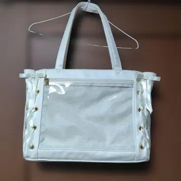 WEGO 이타백 토트백 레이스업 화이트 S 사이즈