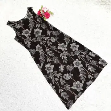 JUDYcollection 슬리브리스 무릎 기장 원피스 꽃무늬 리버티