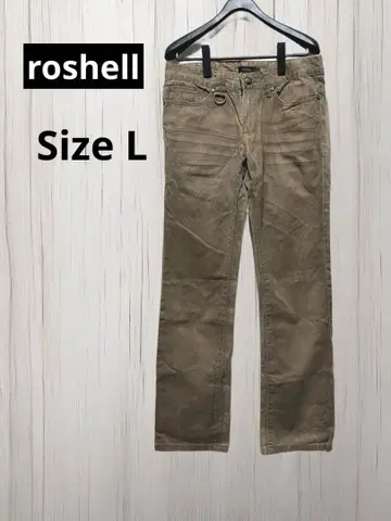 roshell 로셸 치노 팬츠 브라운 L 오염 가공 빈티지 느낌