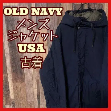 올드 네이비 남성용 블루종 L 네이비 구제 의류 90s 긴팔 자켓