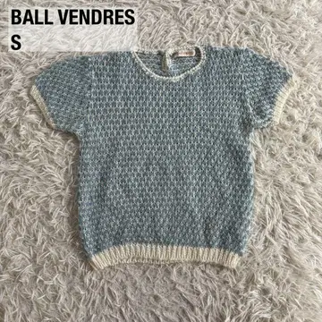 BALL VENDRES 반팔 패턴 크로쉐 니트탑 썸머 니트