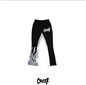 CREEF 플레어 팬츠 블랙