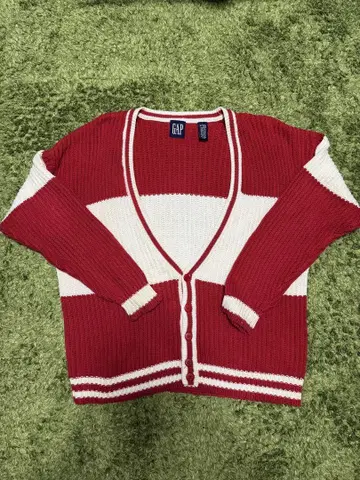 90s GAP 가디건 L 사이즈 빨흰 보더