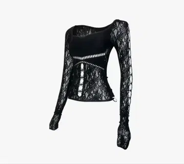 TR34228 S ruched sculpt body lace black