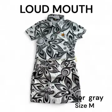 LOUDMOUTH 여성용 골프웨어 M 모노톤 패턴 상하의 세트